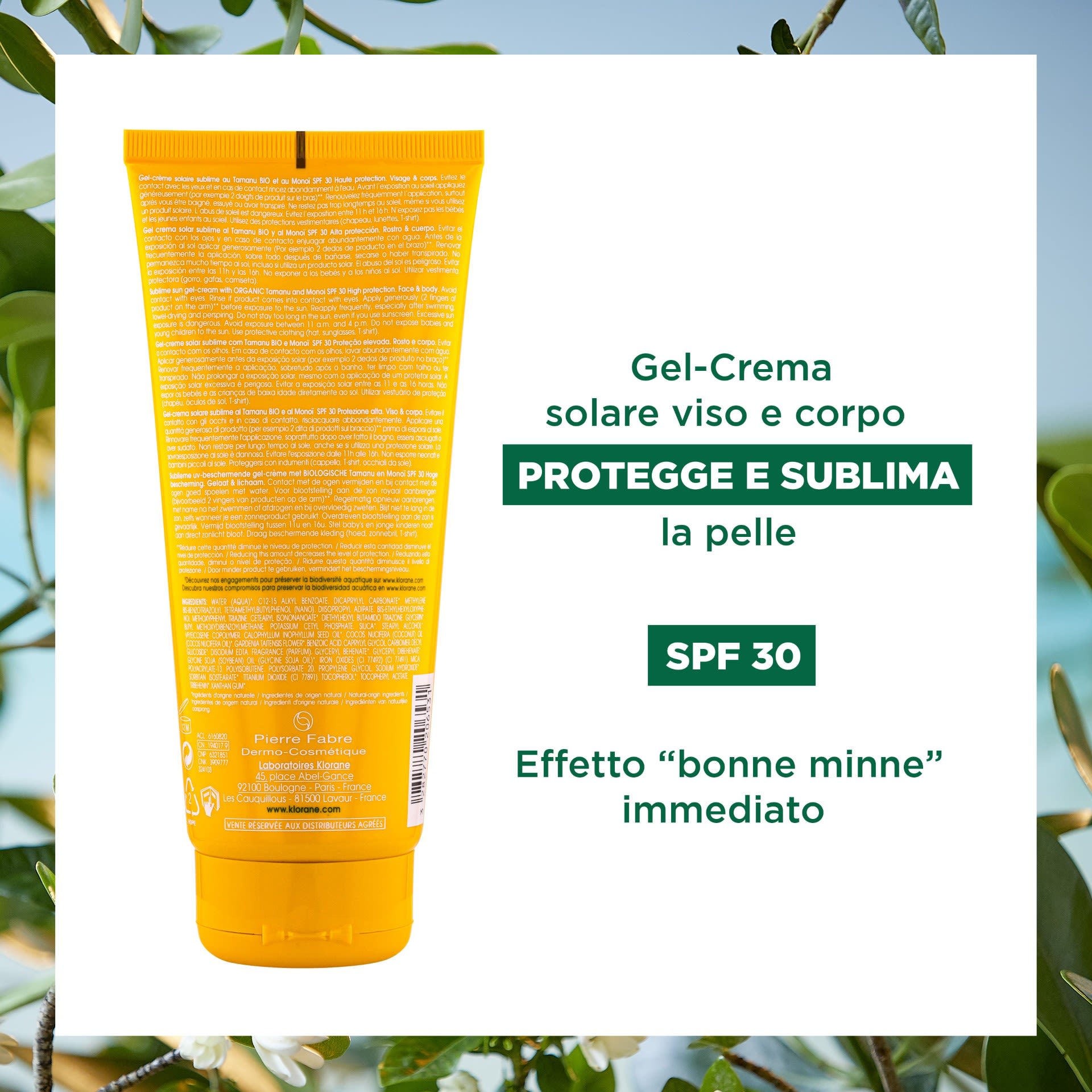 977021791 - KLORANE GEL-CREMA SOLARE SUBLIME SPF 30 VISO/CORPO 200 ML - 4702736_5.jpg