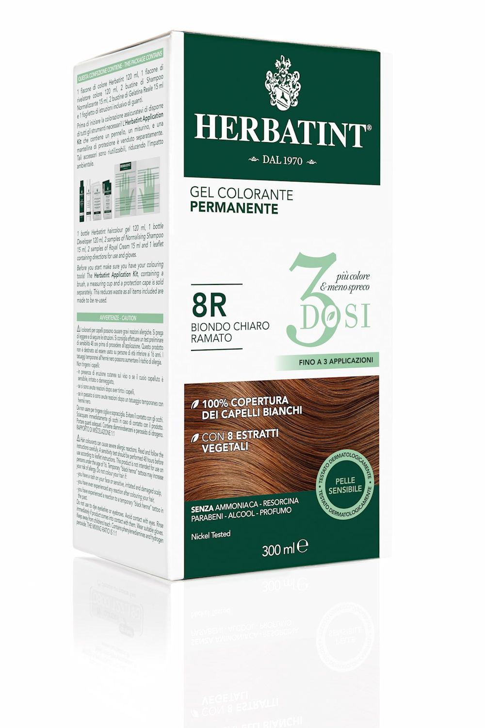 image - 975906862 - Herbatint Gel colorante permanente 3 dosi 8r biondo chiaro ramato 300ml - 4732927_2.jpg
