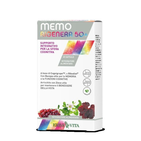 Erba Vita Memo Rigenera 50+ Integratore Memoria 45 Capsule