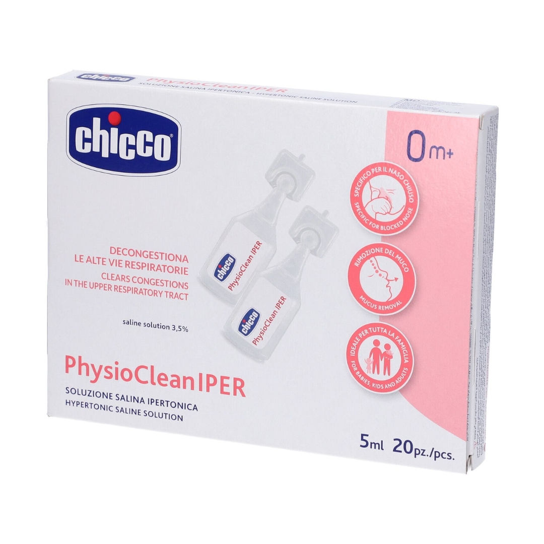 image - 988783395 - SOLUZIONE SALINA IPERTONICA PHYSIOCLEAN IPER 20 PEZZI DA 5 ML - 4865736_1.jpg