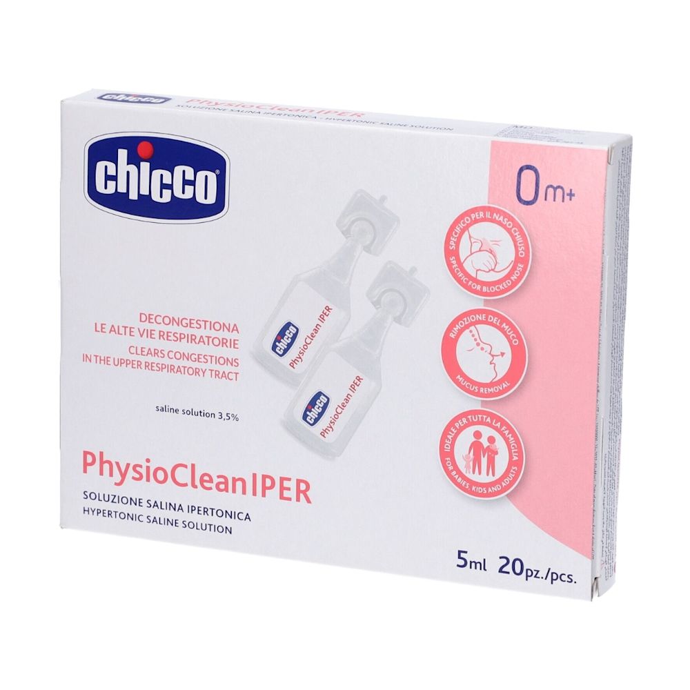 image - 988783395 - SOLUZIONE SALINA IPERTONICA PHYSIOCLEAN IPER 20 PEZZI DA 5 ML - 4865736_1.jpg