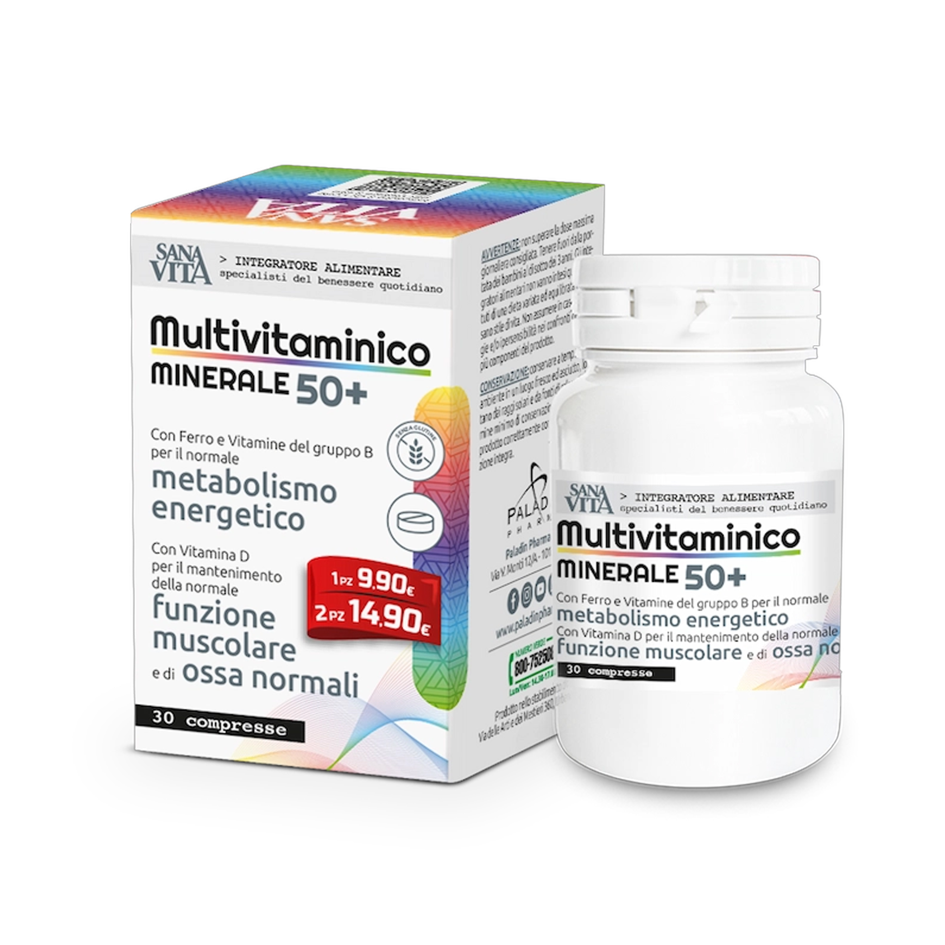 Sanavita multivitamine Minerale 50+ 30 Compresse