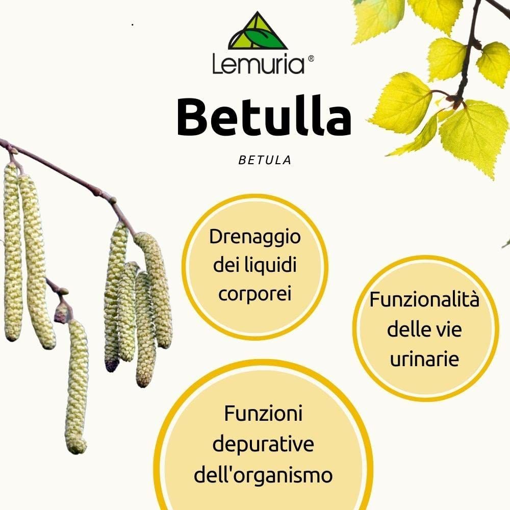 image - 930196833 - Lemuria Betulla Estratto Totale Integratore ritenzione idrica 30ml - 4721643_3.jpg
