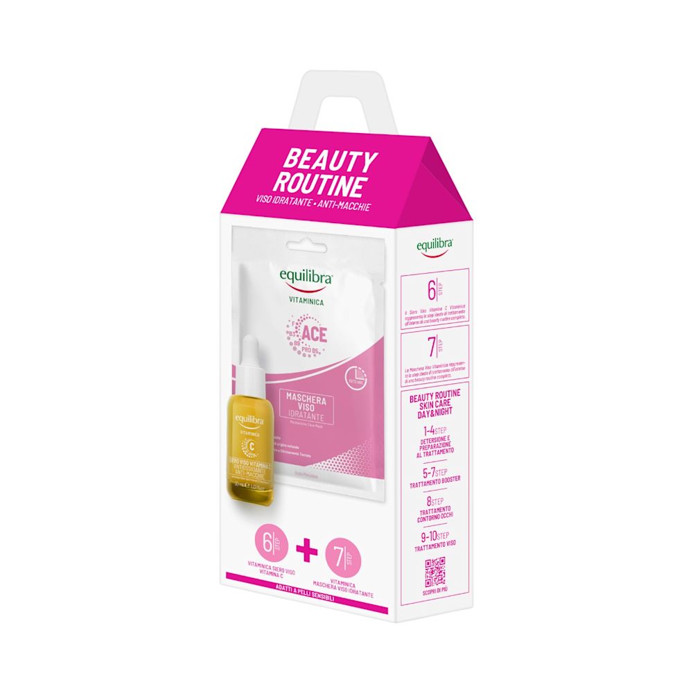 951449343 - EQUILIBRA BEAUTY ROUTINE VISO IDRATANTE ANTI MACCHIE 1 SIERO VISO VITAMINA C 30 ML + 1 VITAMINICA MASCHERA VISO IDRATANTE - 4856133_3.jpg