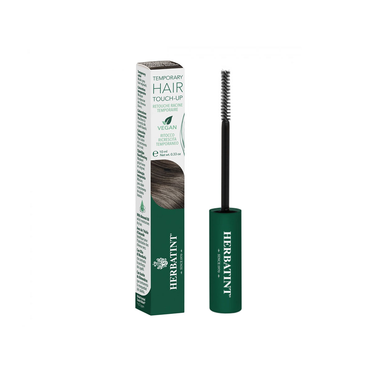 Herbatint Temporary Hair Touch-up Mascara Ricrescita Capelli Castano Scuro 10ml