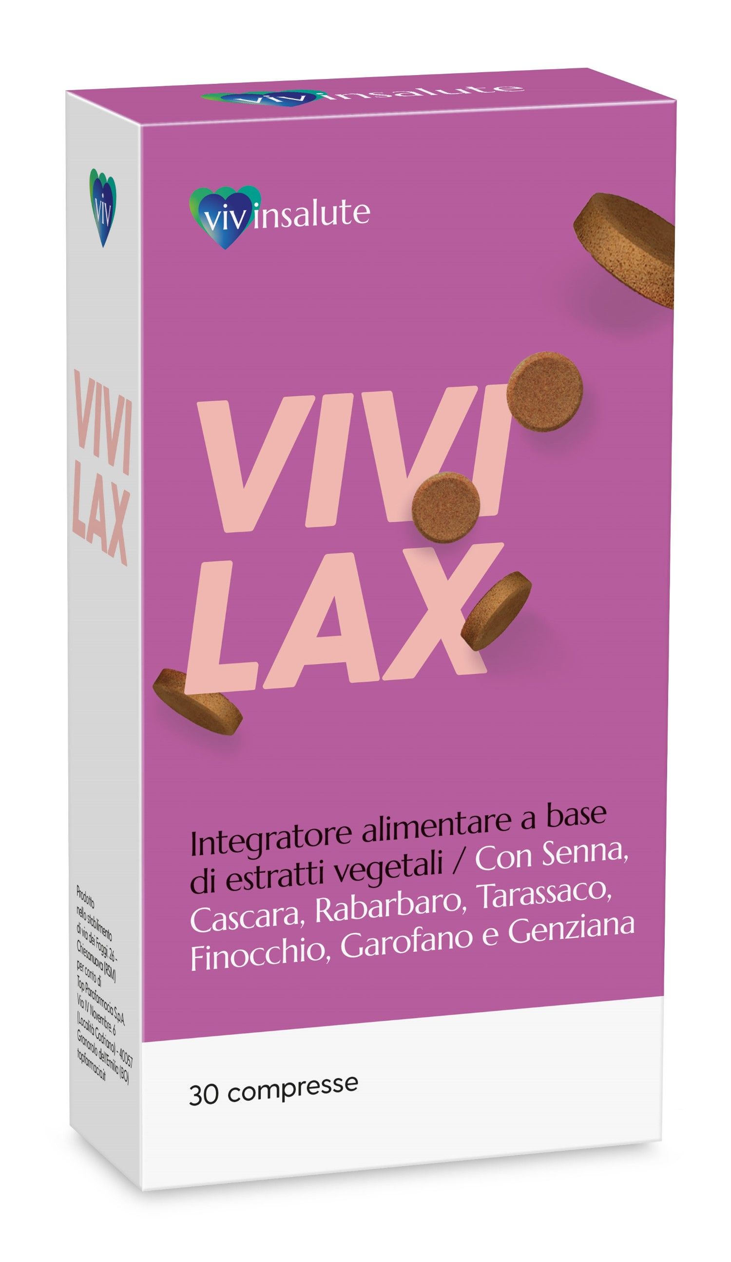 Vivinsalute Vivi Lax Integratore Transito Intestinale 30 Compresse