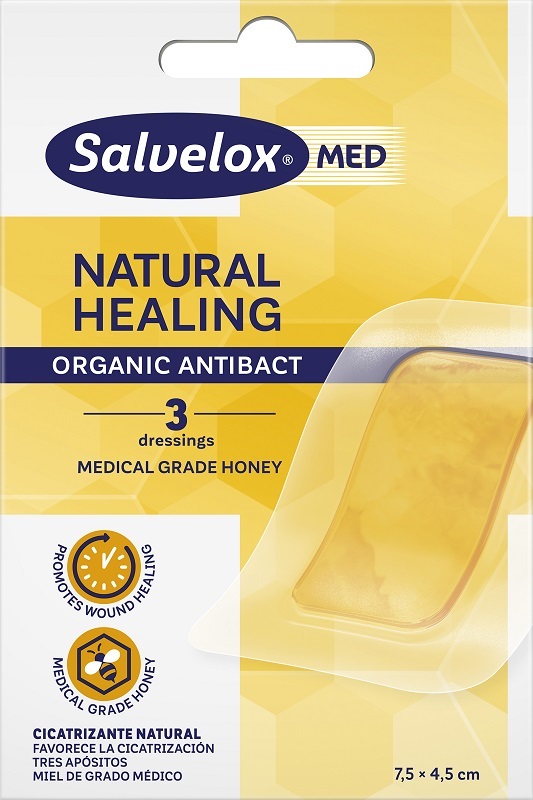 image - 989237589 - CEROTTO SALVELOX MED NATURAL HEALING ORGANIC ANTIBACT 7,5X4,5CM 3 PEZZI - 0005732_1.jpg