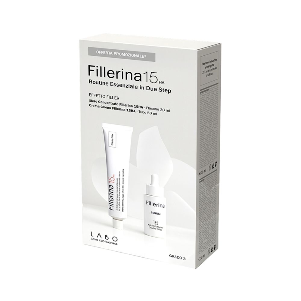 image - 951457542 - FILLERINA 15HA ROUTINE ESSENZIALE EFFETTO FILLER CREMA GIORNO 50 ML + SERUM CONCENTRATO GRADO 3 30 ML - 4859283_2.jpg