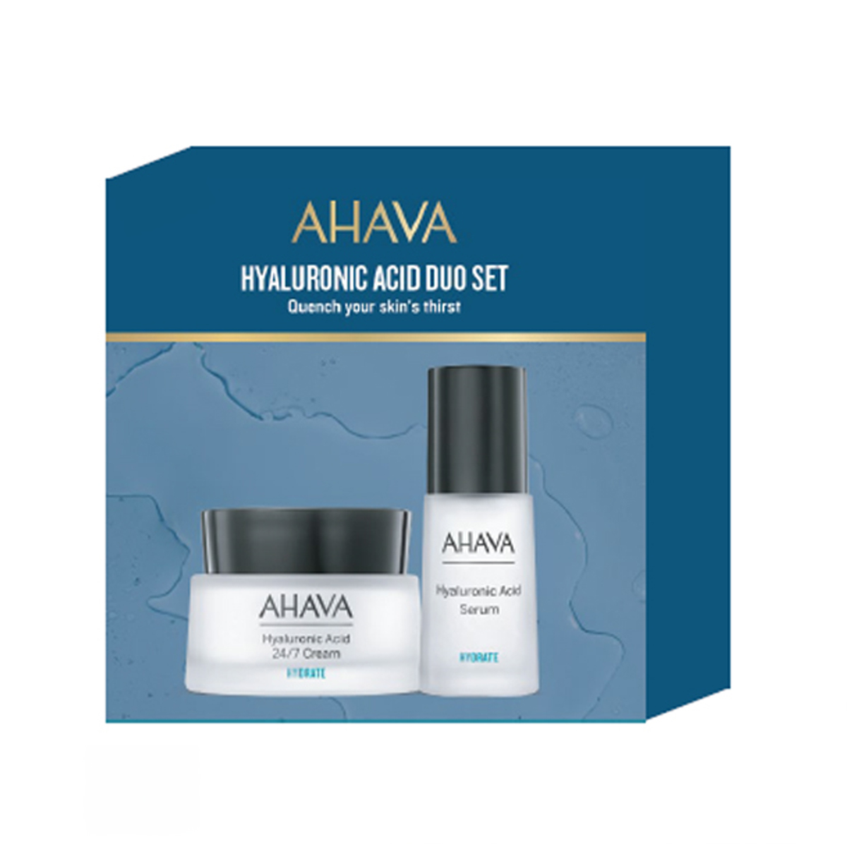 Ahava Kit Hydrate Acido Ialuronico Crema idratazione 50ml + Siero 30ml