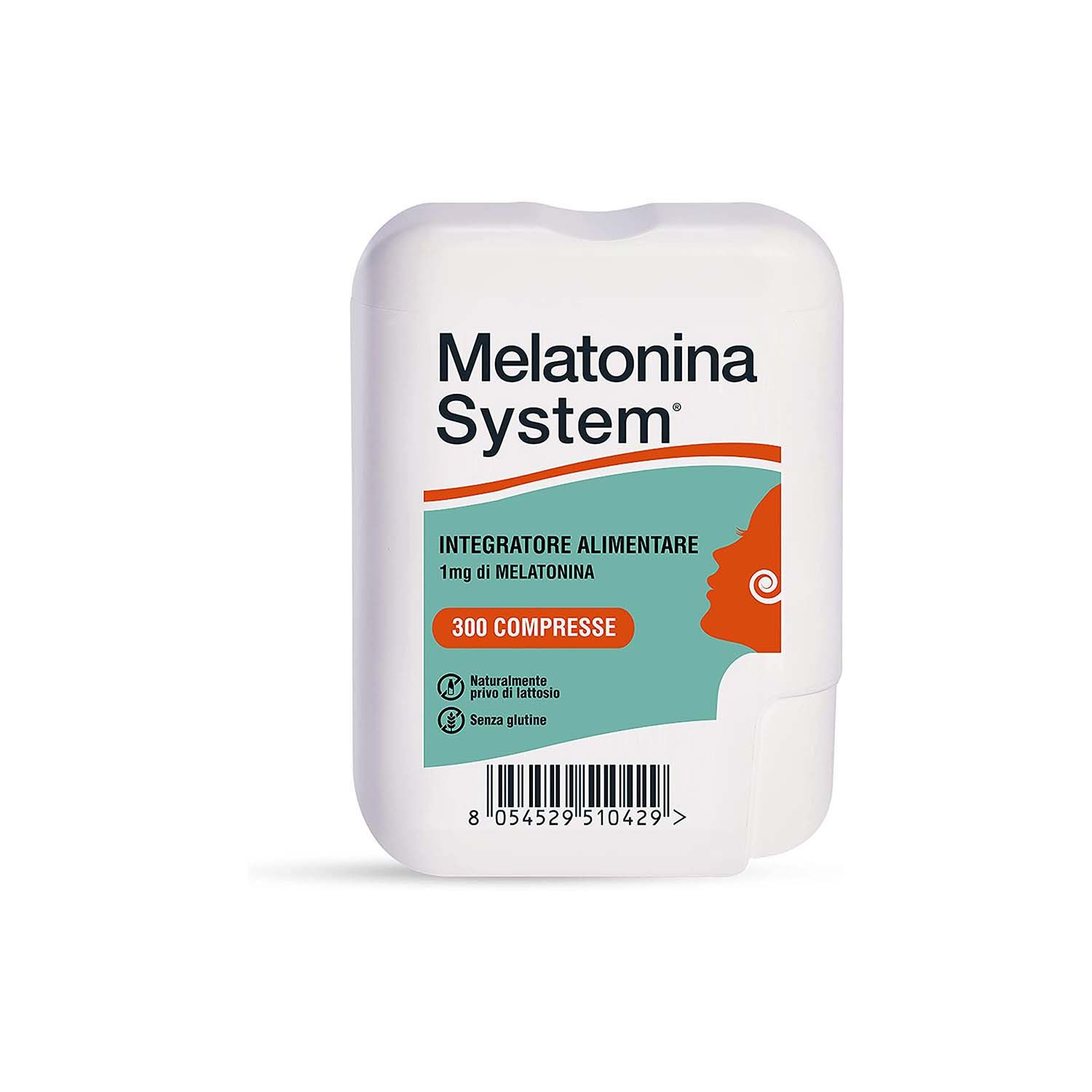 Melatonina System 1mg Integratore Relax 300 Compresse