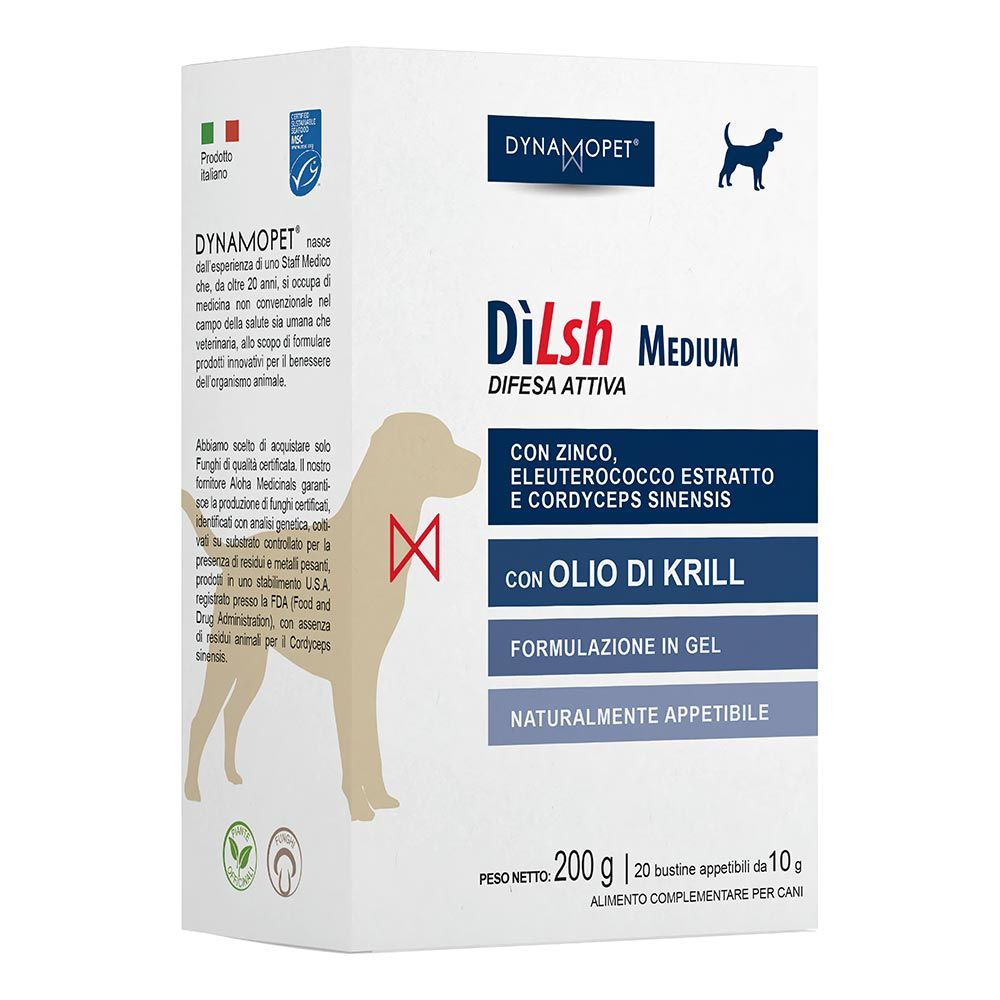 Dilsh Medium Integratore Difese Cani 20 Bustine