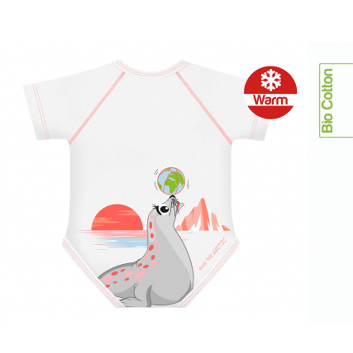 J-bimbi Body Neonato 0-36 Mesi Cotone Bio Foca