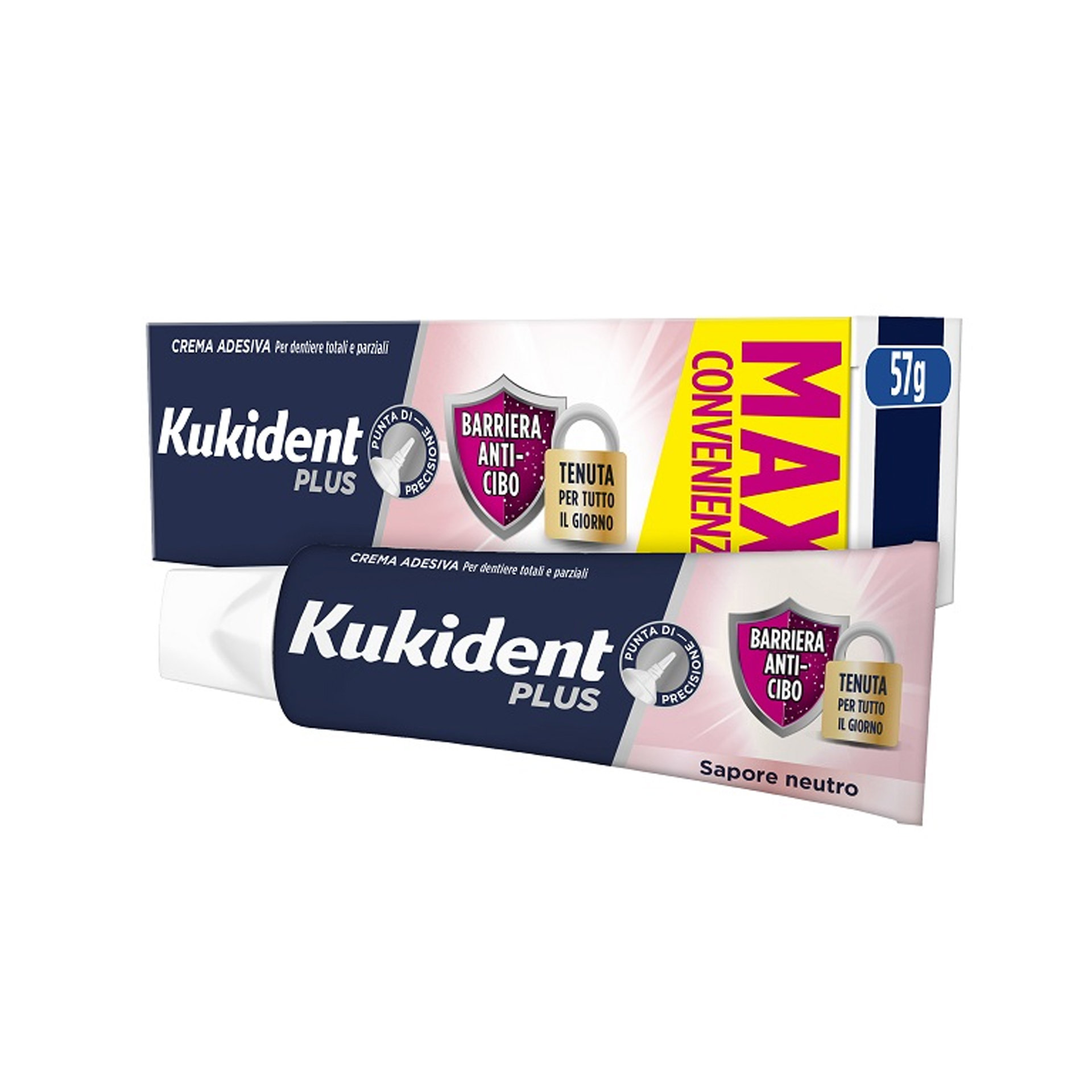 image - 983513767 - KUKIDENT PLUS BARRIERA ANTI-CIBO NEUTRO CREMA ADESIVA DENTIERE 57 G - 4709214_2.jpg