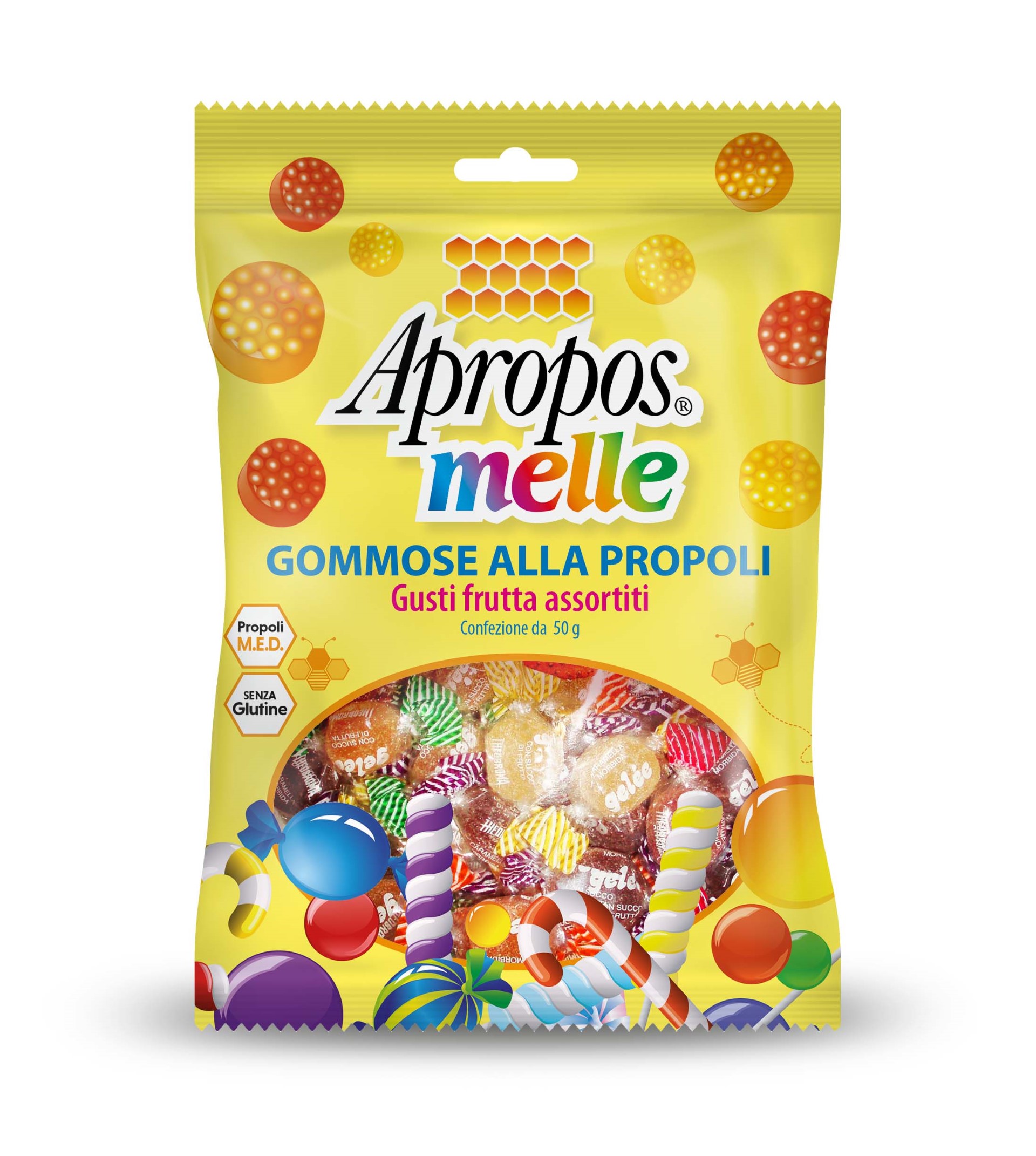 Apropos Melle Gommose Propoli Frutta Assortiti 50g