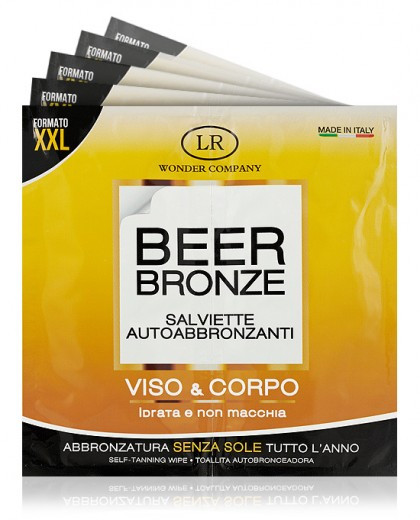 Beer Bronze Salviette Auto-abbronzanti Viso Corpo 2 Pezzi