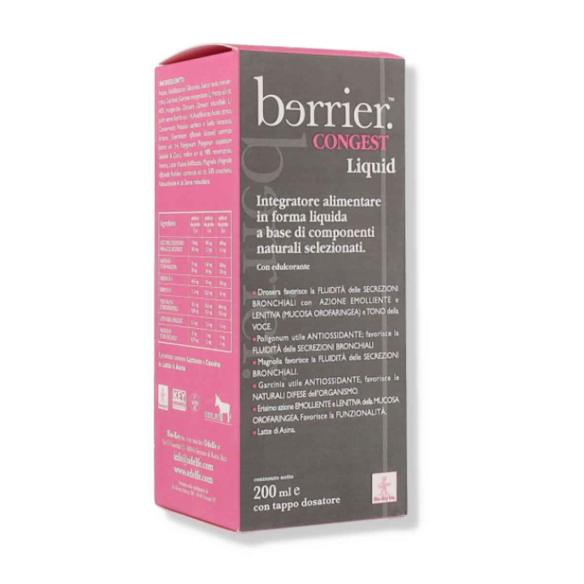 Bio-key Berrier Congest Liquid Integratore Secrezioni Bronchiali 200ml