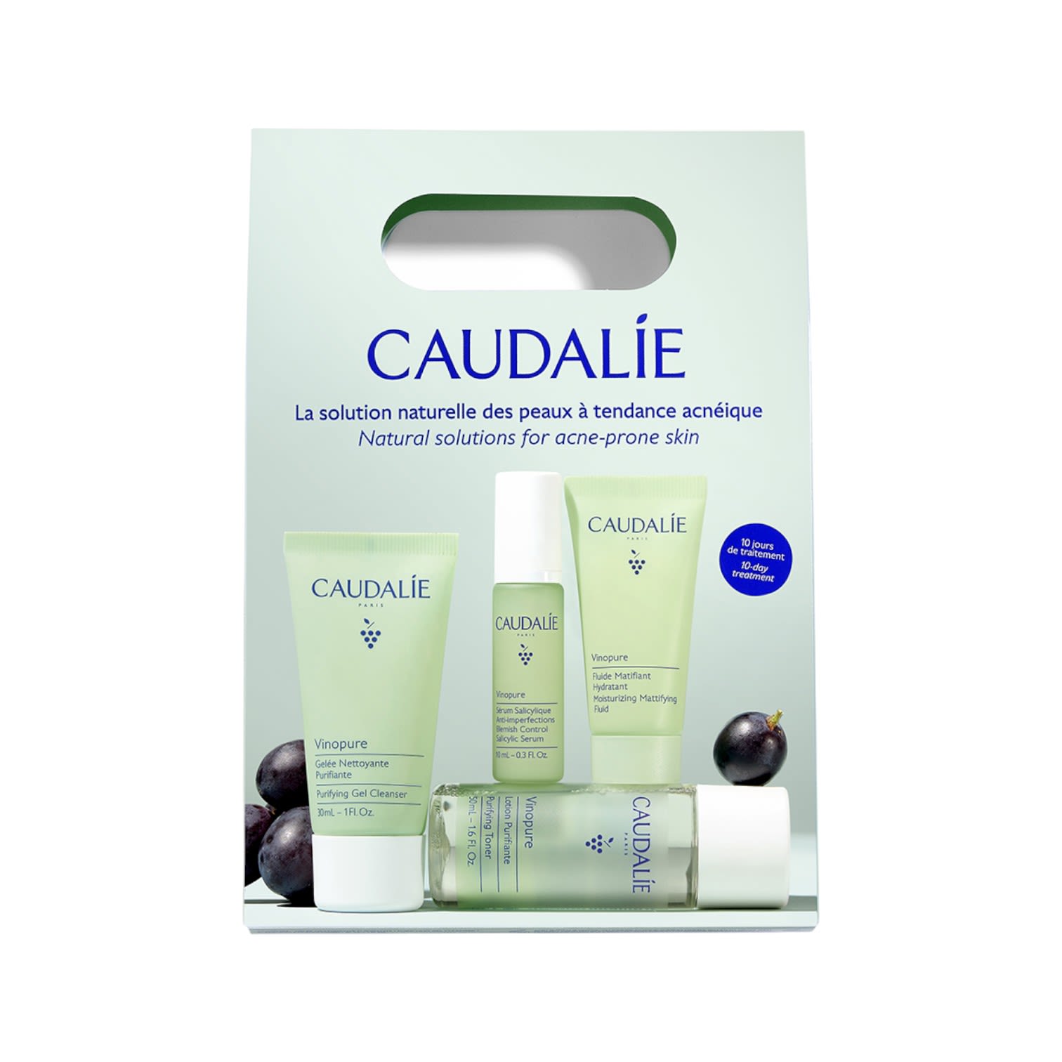image - 951062951 - VINOPURE STARTER KIT 1 GEL DETERGENTE PURIFICANTE 30 ML + 1 LOZIONE PURIFICANTE 50 ML + 1 SIERO SALICILICO ANTI-IMPERFEZIONI 10 ML + 1 FLUIDO IDRATANTE 15 ML - 4839896_1.jpg