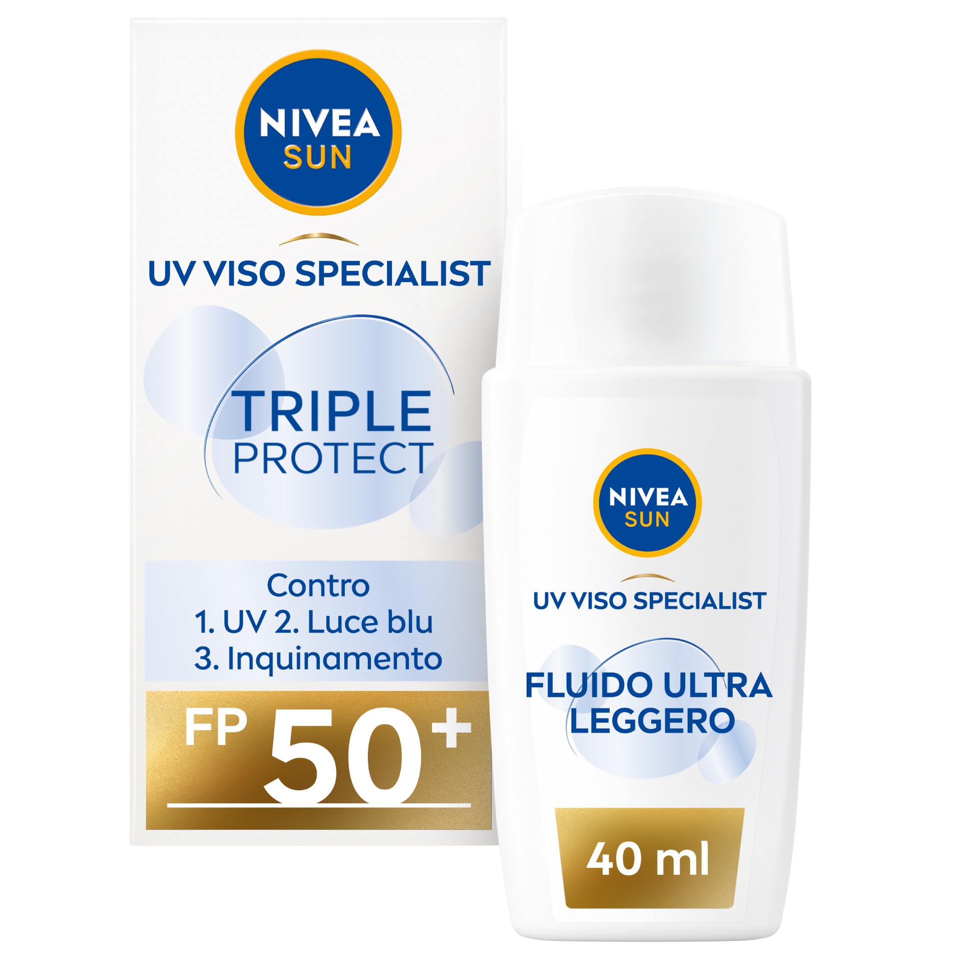 Nivea Sun Crema idratazione viso Solare Triple Protection Fp50+ 40ml