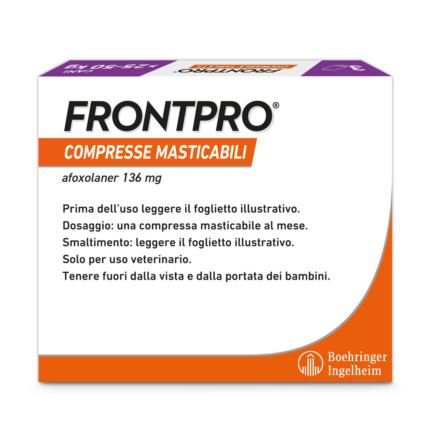 image - 105682114 - Frontpro Cani 25-50kg 136mg 3 compresse masticabili - 4711800_4.jpg