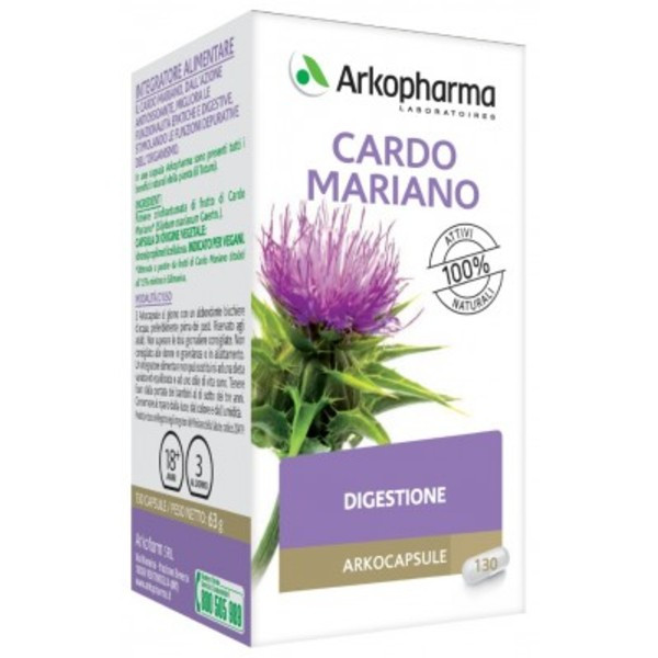 Arkopharma Cardo Mariano Integratore Digestione 130 Arkocapsule