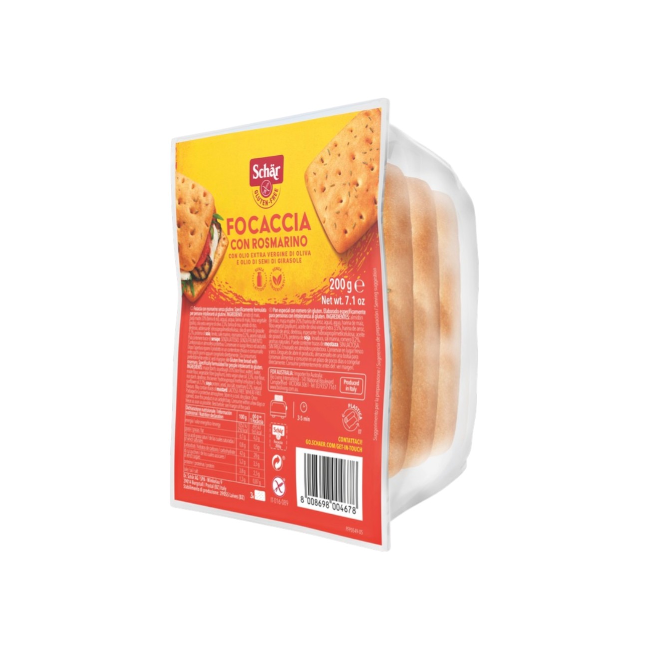 image - 920917174 - Focaccia senza glutine con rosmarino, pronta in 3 minuti nel tostapane, ideale da gustare con un filo d'olio o farcita a piacere. - 7871816_2.jpg