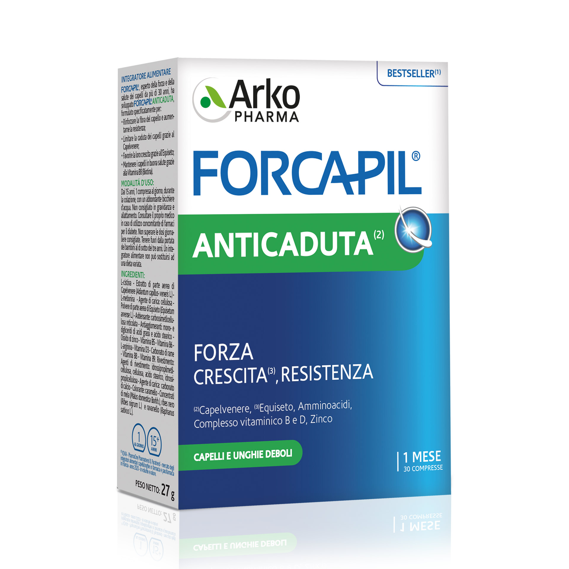 Arkopharma Forcapil Integratore Anticaduta 30 Compresse
