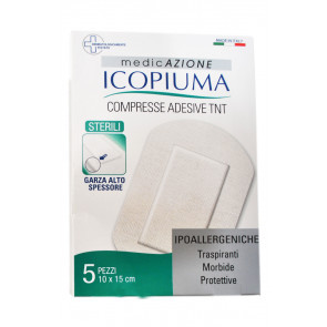 Icopiuma Compresse Adesive Tnt 5x7,5cm 5 Pezzi