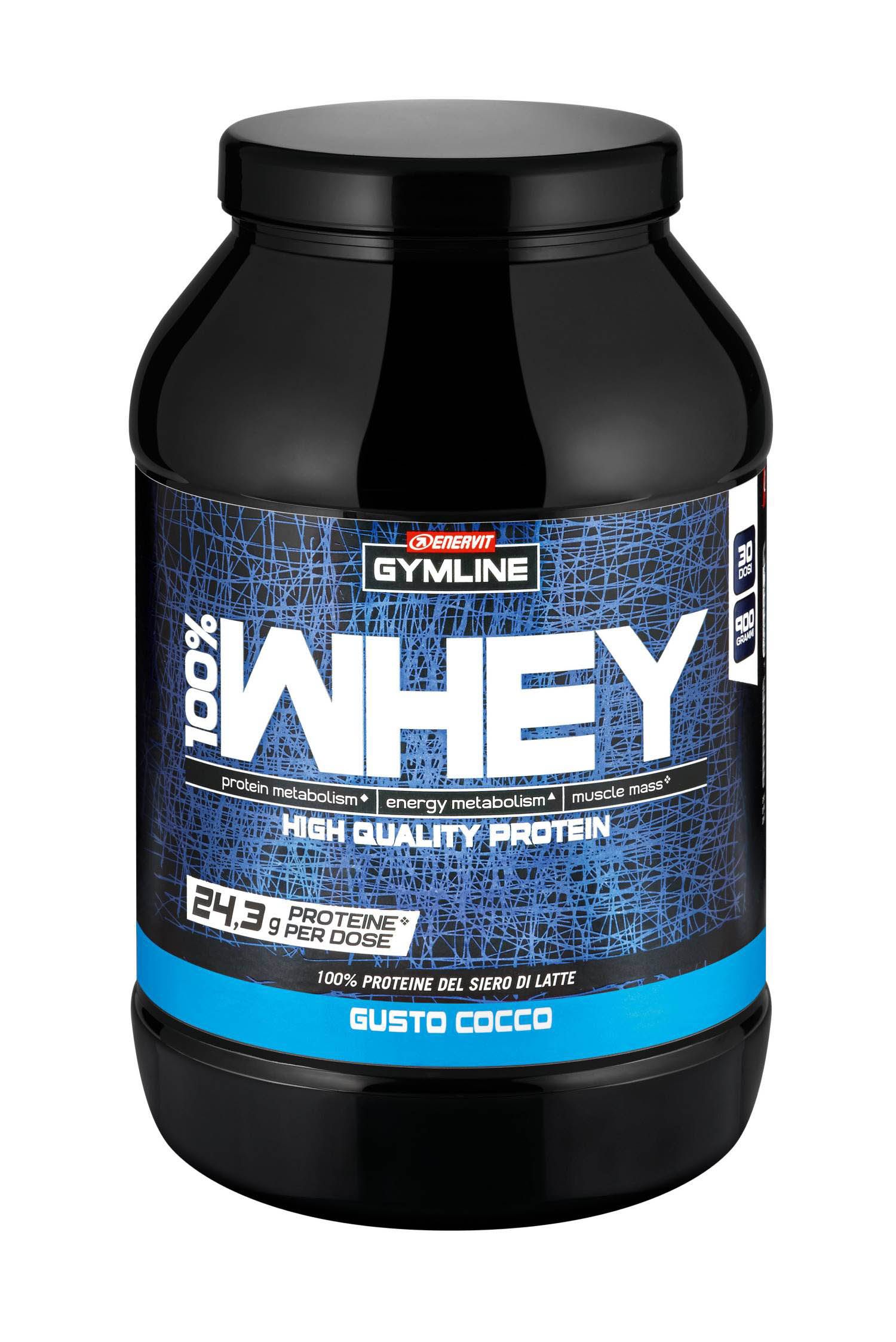 Enervit Gymline 100% Whey Protein Gusto Cocco 900g