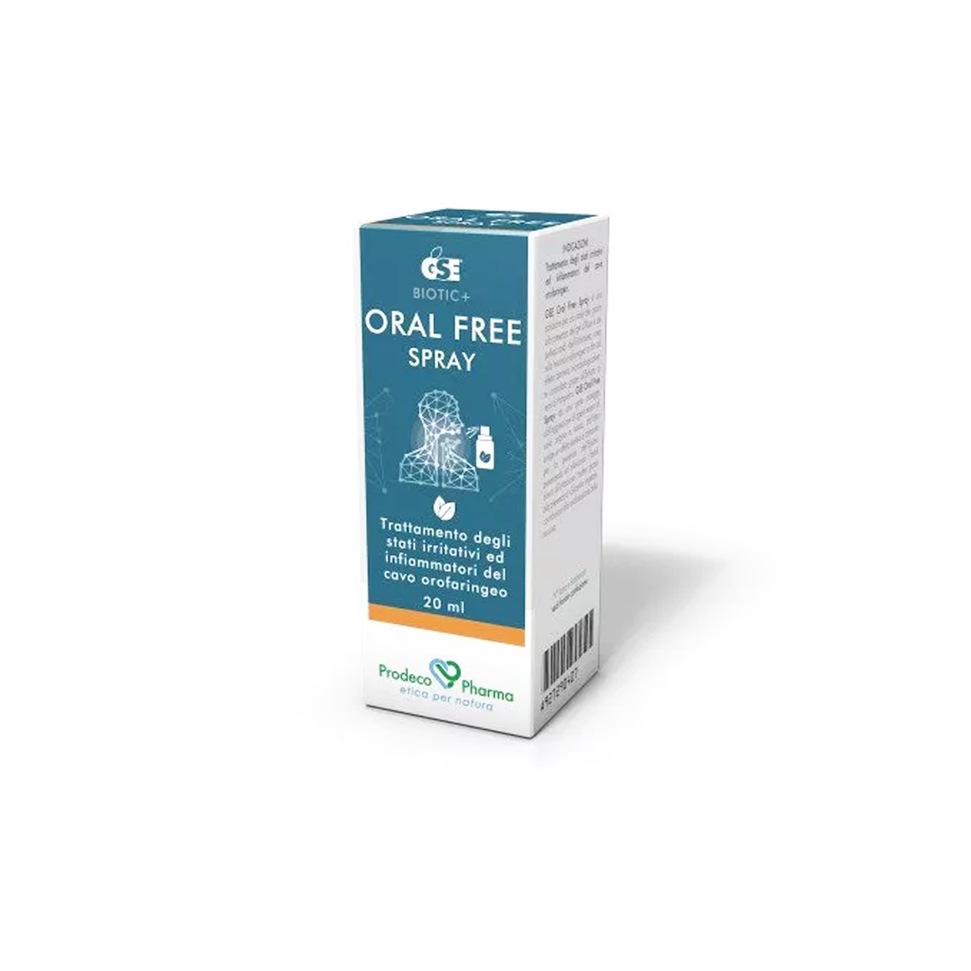 Gse Oral Free Spray Trattamento Infiammazione Cavo Orofaringeo 20ml
