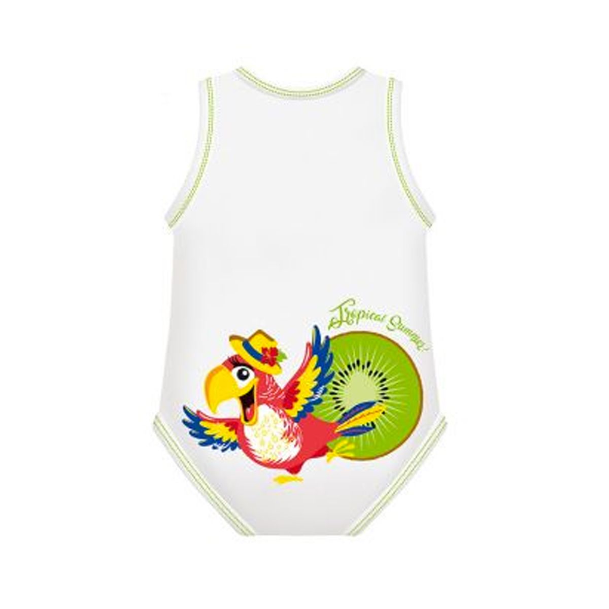 J-bimbi Body 0-36m Bio Cotton Summer Tropical Pappagallo