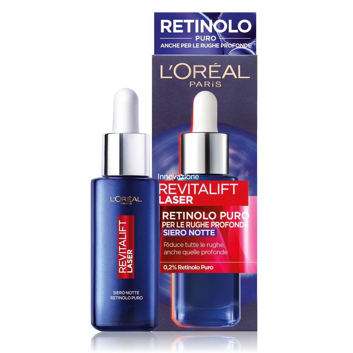 L'oreal Paris Revitalift Laser X3 Siero Notte Retinolo Puro 30ml