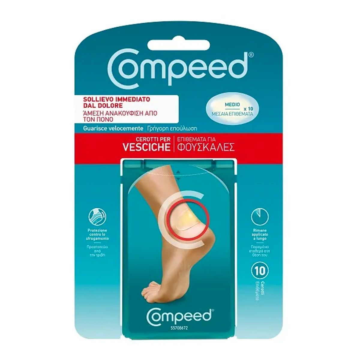 Compeed Cerotto Vesciche Medio 10 Pezzi