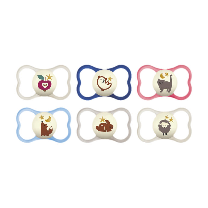 image - 952096978 - Succhietto Mam Supreme Night in silicone per bambini dai 6 mesi, con tettarella sottile studiata per favorire lo sviluppo corretto di denti e gengive. - 4883304_2.jpg