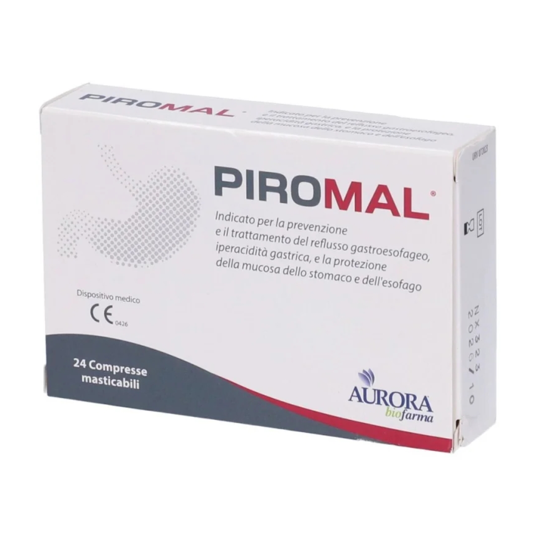 Piromal Dispositivo Per Reflusso E Iperacidità Gastrica 24 Compresse