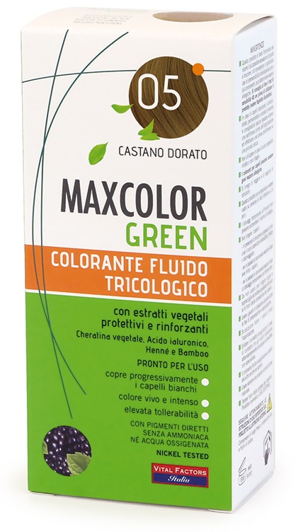 Maxcolor Green 05 Castano Dorato 75ml + Balsamo 15ml