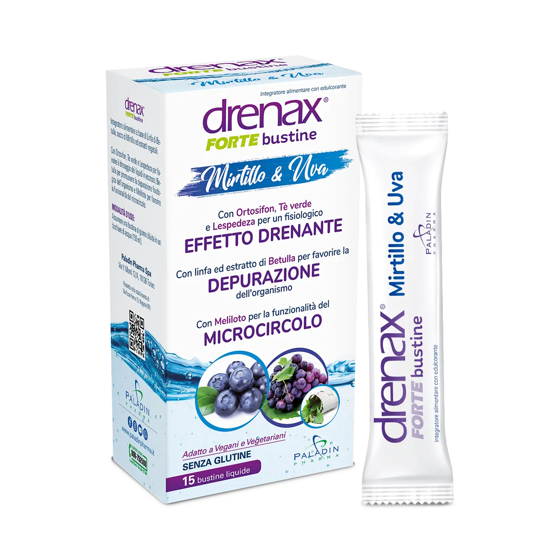 image - 970333845 - Drenante , questo integratore favorisce il fisiologico drenaggio dei liquidi e la depurazione dell'organismo. Con Betulla e Ortosifon, supporta il microcircolo . Pratico formato stick pack . - 4727280_1.jpg