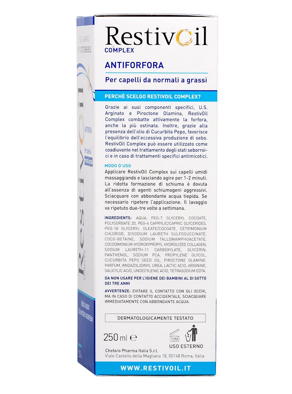 905954905 - Restivoil Complex Olio Shampoo anti forfora per cute sensibile e Capelli Grassi 250ml - 7872957_4.jpg