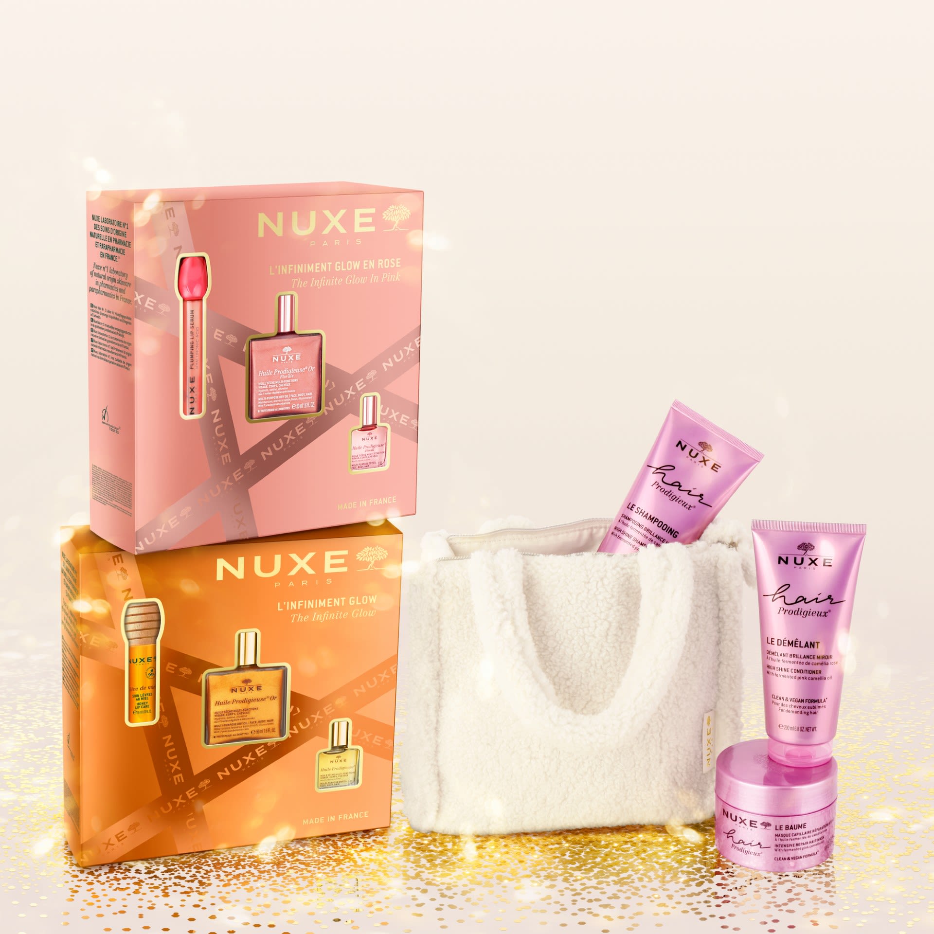 image - 950963520 - NUXE COFFRET HAIR PRODIGIEUX 2025 1 HAIR PRODIGIEUX BALM 200 ML + 1 HAIR PRODIGIEUX SHAMPOO 200 ML + 1 HAIR PRODIGIEUX CONDITIONER 200 ML + 1 FLUFFY BAG - 4834469_3.jpg