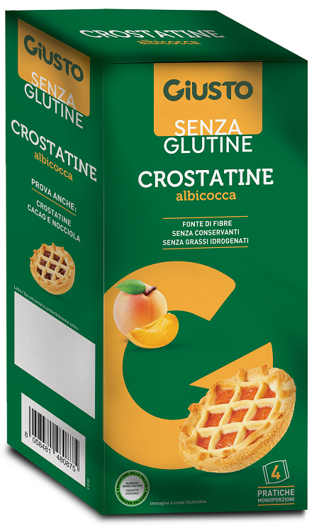 Giusto Crostatine Gusto Albicocca Senza Glutine 4 Pezzi