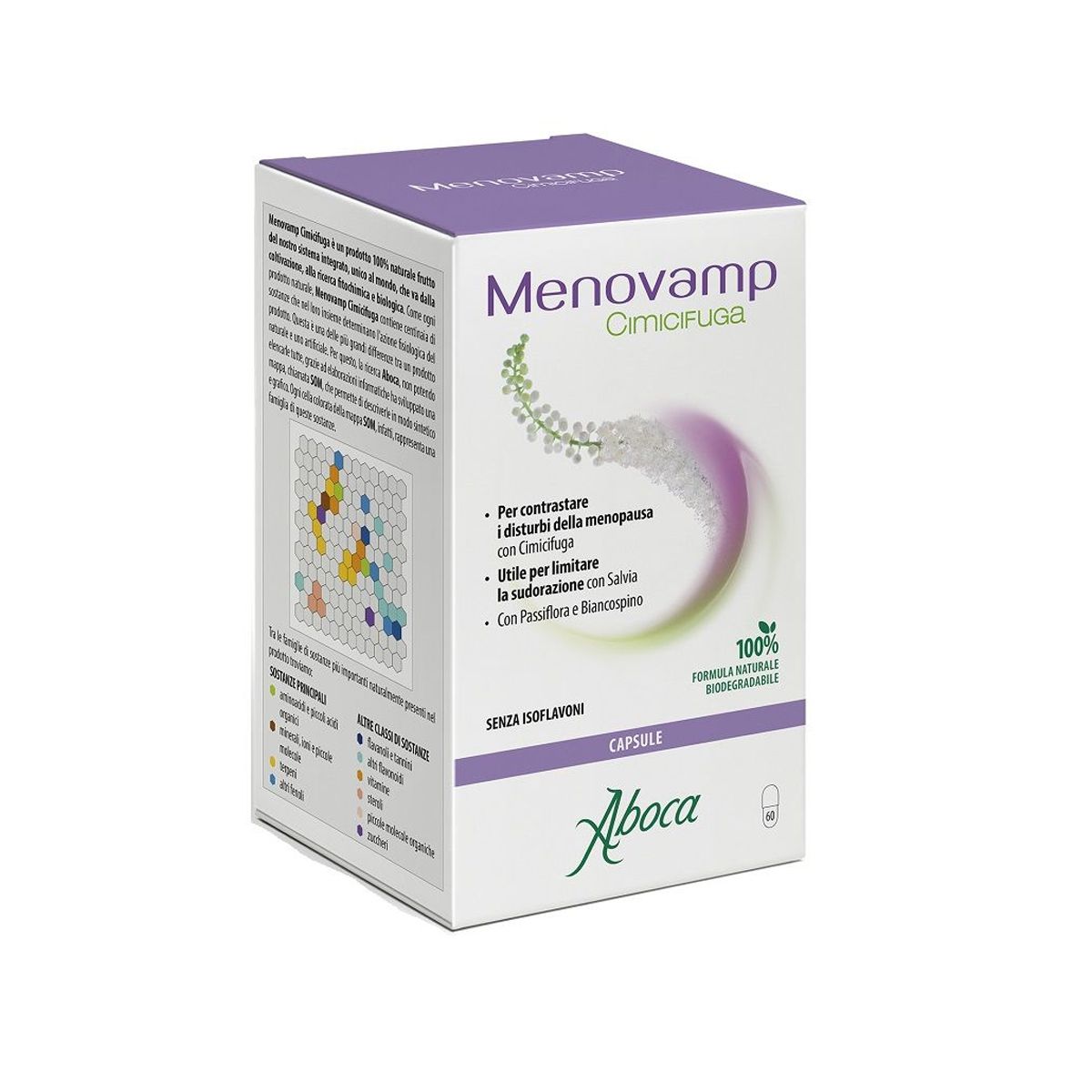 Aboca Menovamp Cimicifuga Integratore Sintomi Menopausa 60 Capsule