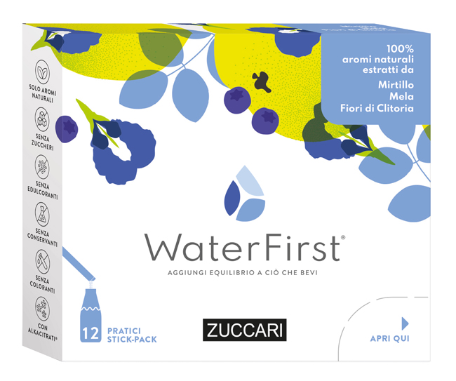 Zuccari Waterfirst Mirtillo Mela Fiori Clitoria 12 Stick Pack