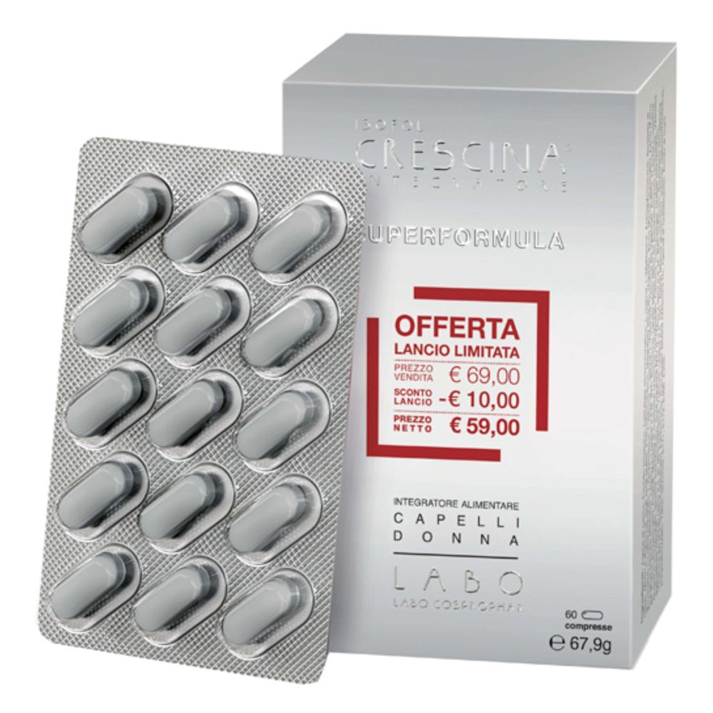 950908184 - CRESCINA INTEGRATORE ISOFOL SUPERFORMULA DONNA 60 COMPRESSE 60 G - 4845009_1.jpg