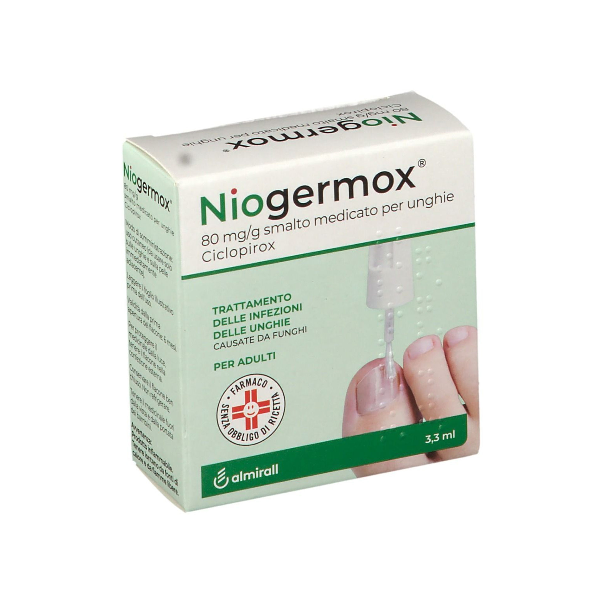 Niogermox 80mg/g Smalto Medicato Unghie 3.3ml