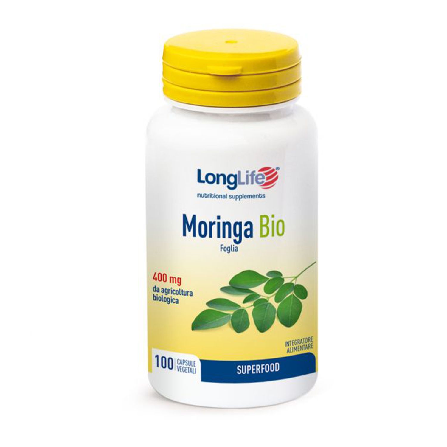 Longlife Moringa Bio Integratore Controllo Del Peso 100 Capsule