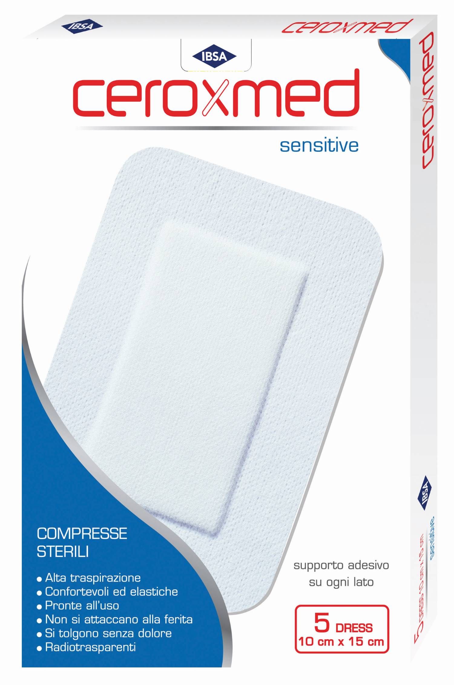 Ceroxmed Sensitive Compresse Autoadesive 10x15cm 5 Pezzi