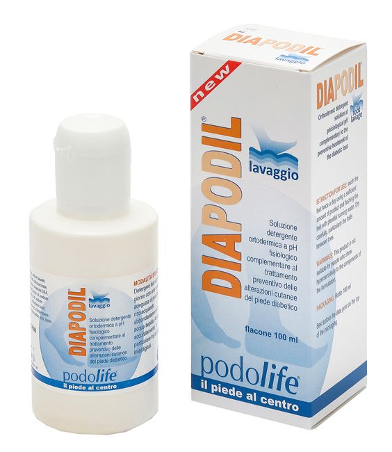 Diapodil Lavaggio Soluzione Detergente Trattamento Piede Diabetico 100ml