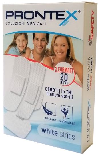 Prontex Cerotti In Tnt Bianchi Sterili White Strips 20 Pezzi