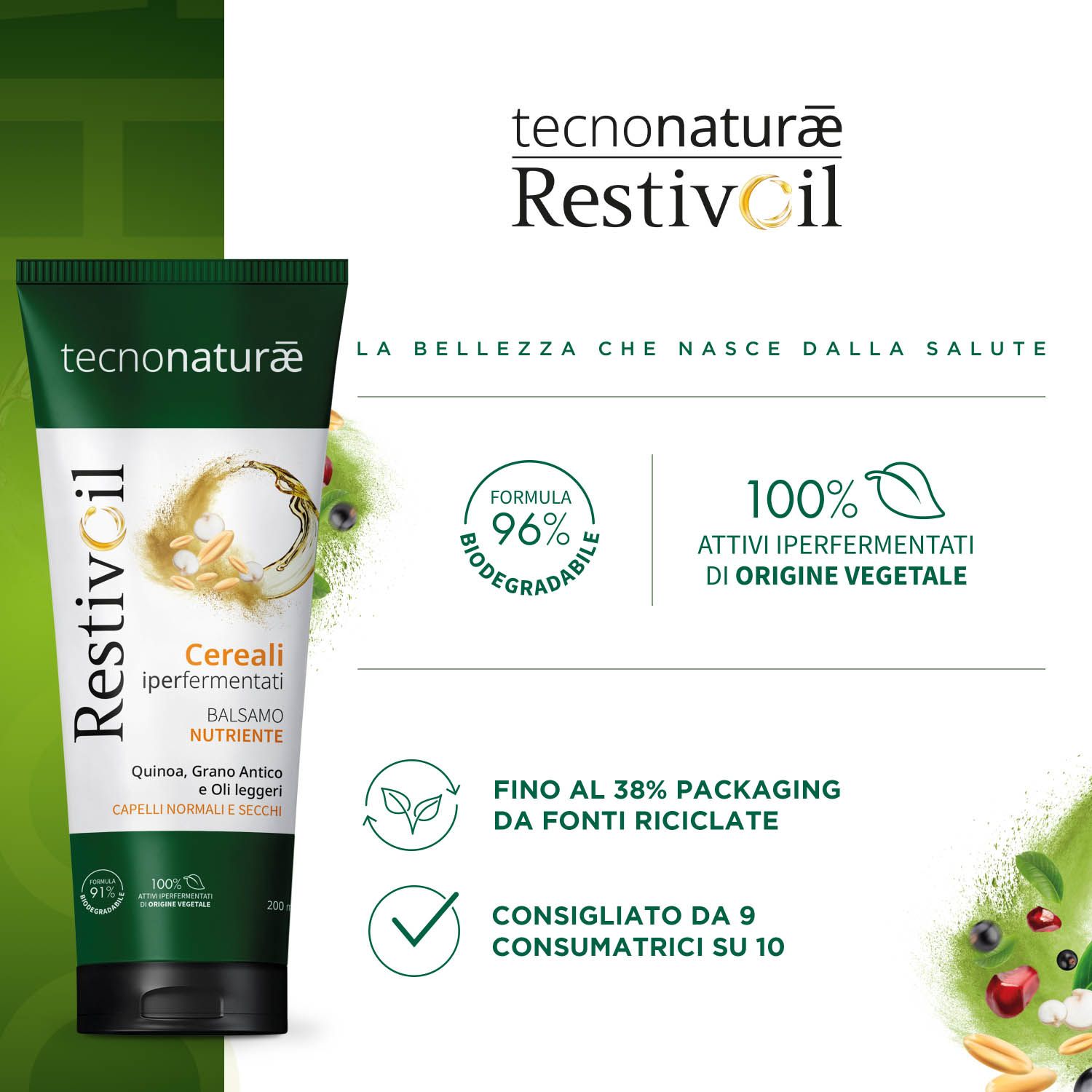 image - 984462818 - Restivoil Tecnonaturæ Balsamo Nutriente Capelli Normali e Secchi 250ml - 4709993_4.jpg