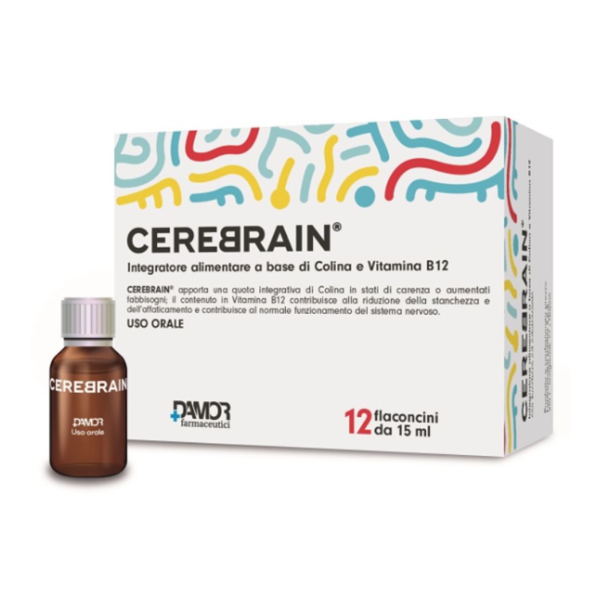 Cerebrain Integratore Colina E Vitamina B12 12 Flaconcini