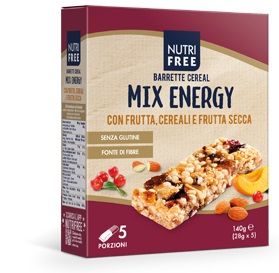 Nutrifree Barrette Cereal Mix Energy Senza Glutine 5 Porzioni